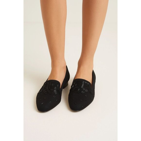 Donald J Pliner Women’s Black Beaded Loafers Slip-On Flats Size 10M - Picture 11 of 11